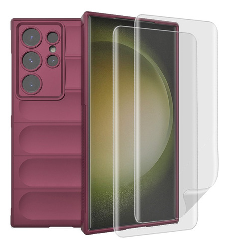 Funda Case Rudo Uso Silicona For Galaxy S24 Ultra + 2 Mica