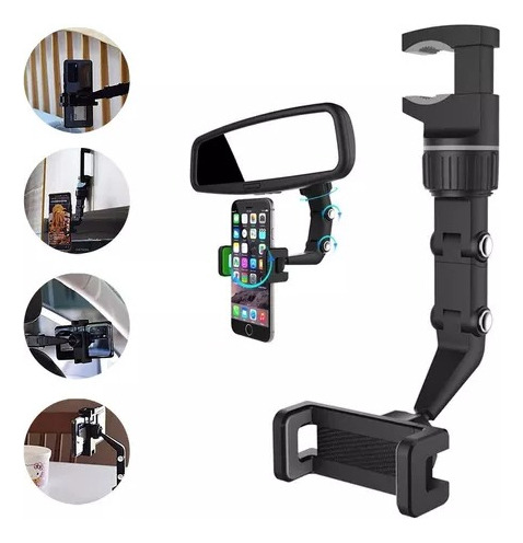 Soporte Para Teléfono Con Espejo Retrovisor 360o Multiuso Ve