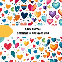 Comprar Colorful Kit Digital: 8 Diseños Png Modernos  Sublimación