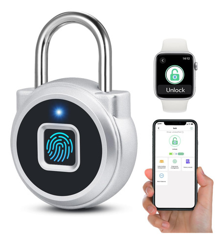 Cerradura De Huella Digital, Dhiedas Gym Lock, Bluetooth ...