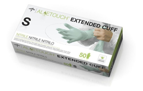 Guantes De Nitrilo Aloetouch  Extended Cuff  50 Pz Chemo