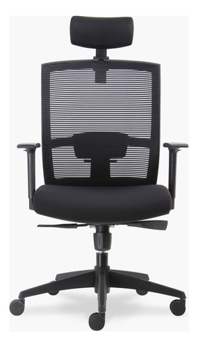 Silla Oficina Taylor Syncro Negro Con Cabecero Form