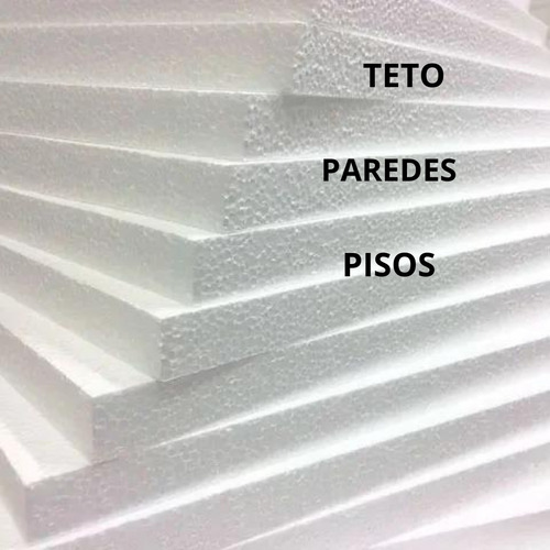 Kit 25 Placas Isopor Antichamas Eps 1x50x 1 Cm Paredes Mofo