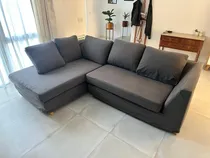 Comprar Sillon Esquinero 3 Cuerpos Pana + Funda Gris Oscuro Liso
