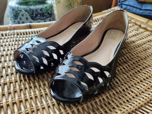 Peep toe sapatilha sale