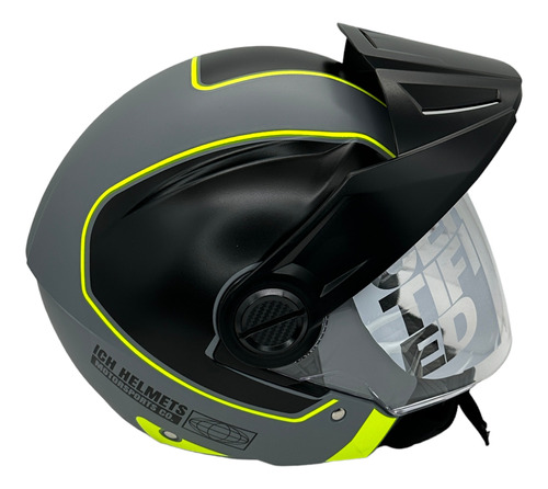 Casco Semi Integral Ich 102 Retro Flow Visera Transparente