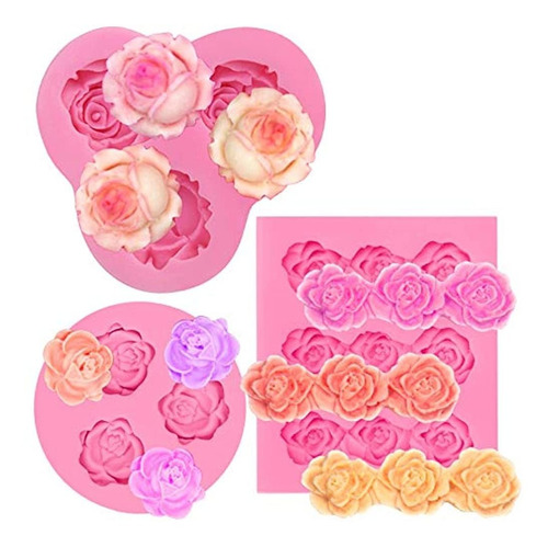 Funshowcase Mini Tamaños Coleccion Rosas Fondant Candy Mol