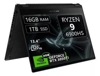 Asus Rog Flow X13, Ryzen 9-6900hs, 16gb, 1tb, Rtx3050ti 4gb