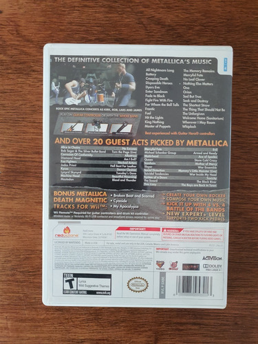 Jogo Wii - Guitar Hero Metallica (Usado)