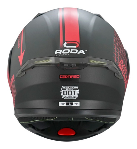 Imagen 4 de 5 de Casco Roda Rush Graficos Abatible Certificado Dot C/ Gafas
