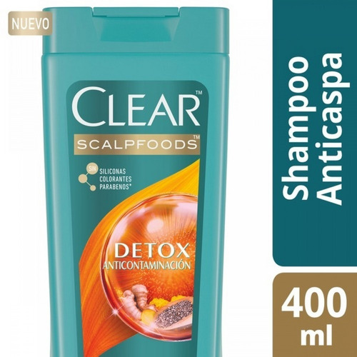 Shampoo Clear Detox Anticontaminacion X 400 Ml