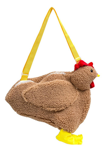 Bandolera De Felpa Con Forma De Gallina De Moda Para Mujer,