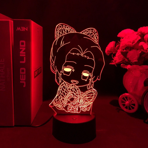 Bonita Figura De Chibi Shinobu Kocho Con Luz Led De Anime De