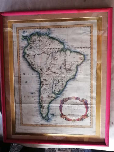 Cuadro Mapa Original Antiguo Colonial Capitanía De Chile 