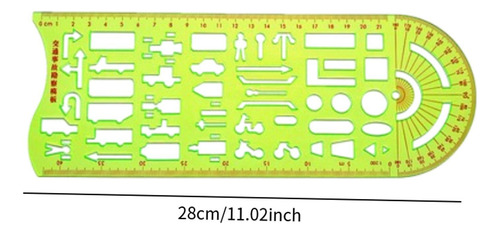 Plantilla De Dibujo De Regla De Dibujo De Accidente De Verde