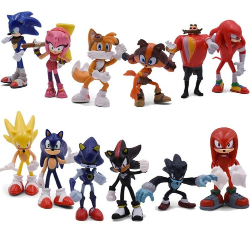 Set 12 Figuras De Sonic The Hedgehog