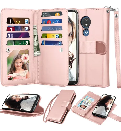 Funda Tipo Cartera Njjex Para Moto G7 Play, Motorola G7 Opti