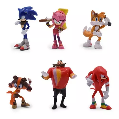 SONIC Coleção Action Figure com 6 Bonecos do Mercado Livre Super Sonic  Metal Sonic Amy Knuckles Tail 