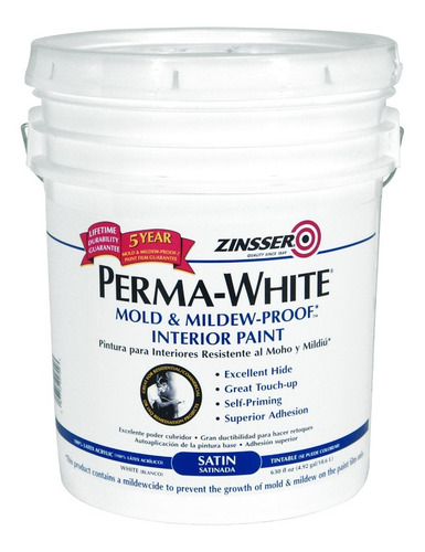 Imagen 1 de 6 de Pintura Latex Interior Perma White Anti Hongo Y Moho 19lt