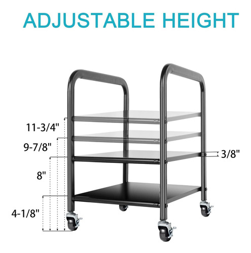 Soporte De Torre Ajustable Para Computadora Con Ruedas Móvil