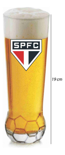 Copo Bola Personalizado São Paulo Spfc Para Cerveja - 370ml Cor Transparente