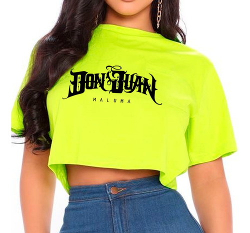 Croptop Para Damas Estampada Diseño Maluma Don Juan