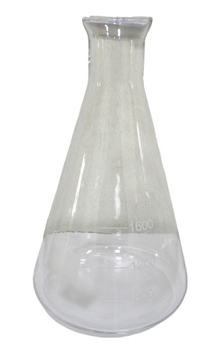 Matraz Erlenmeyer De Vidrio Transparente Graduado 2000 Ml