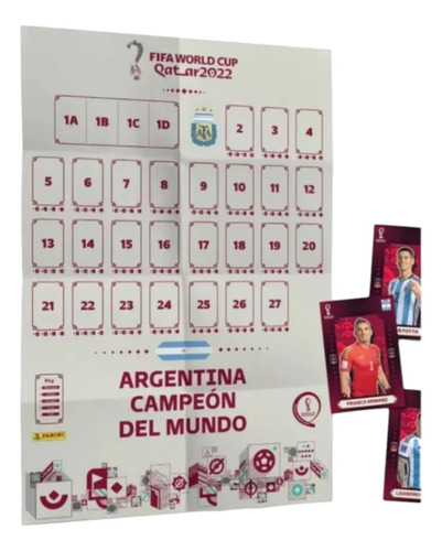 Mega Poster De Laminas Argentina Campeon Mundial Qatar 2022 