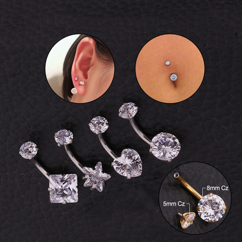 Piercing Corporal De Acero Inoxidable Golden A Para Dientes