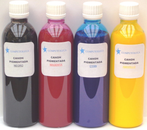 4 X 250 Ml De Tinta Moorim Pigmentada Compatible Con Canon