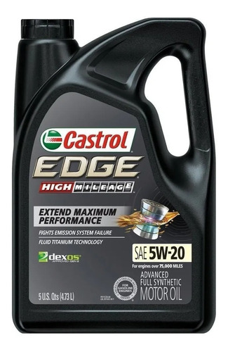 Aceite Castrol Edge 5w20 Alto Kilometraje Sintético 4.73lt