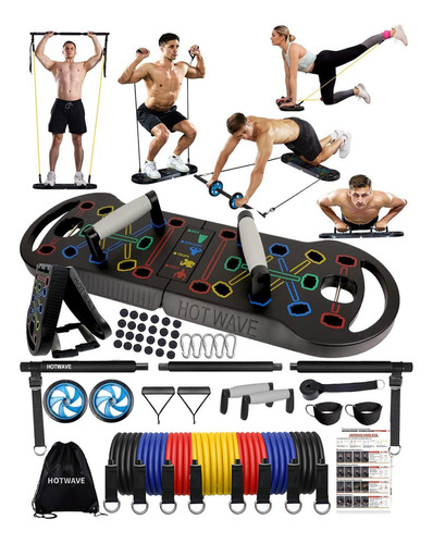 Hotwave Push Up Board Fitness, Portable Foldable 20 In 1 Pus