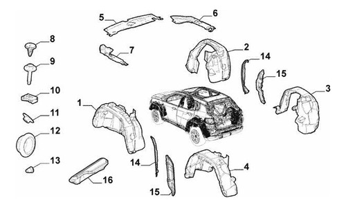 Moldura Motor Izquierdo Jeep