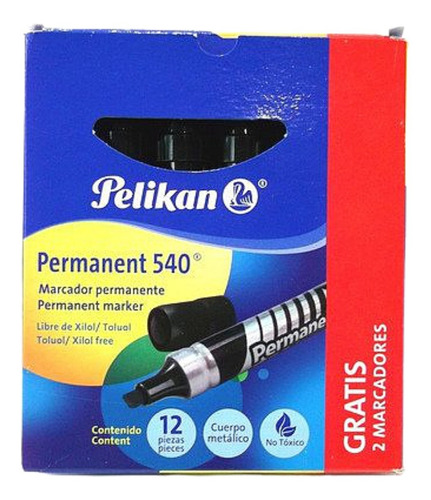 12 Marcadores Permanente Grueso Pelikan 540 Elegir Color 