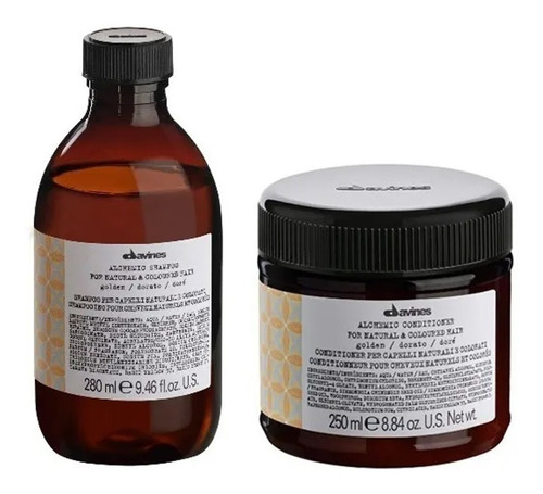 Duo Alchemic Golden Davines Shampoo Y Acondicionador