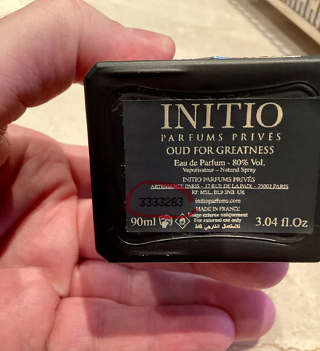 Perfume Initio Oud For Greatness 90 Ml, Novo, Sem Embalagem, Sem Uso . Original E Conferido Pelo Aplicativo Checkfresh.( Veja Demais Fotos)