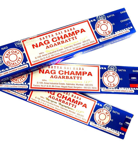 Incenso Indiano Massala Satya Nag Champa - Kit 3 Unidades