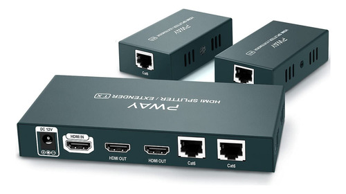 Extensor Hdmi 1x2 Splitter P 3d Sobre Cat5e/cat6/cat7 Ca