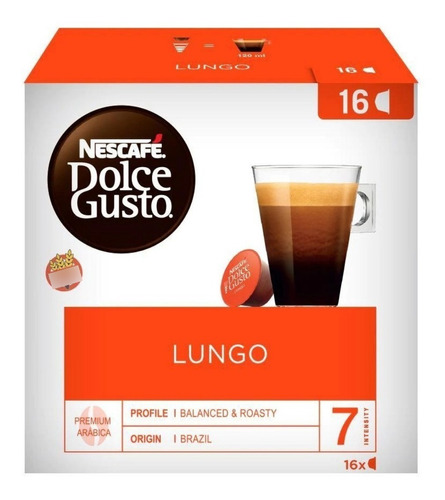 Capsulas Dolce Gusto Café Lungo 16 Un.