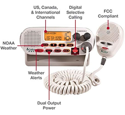 Cobra Electronics Classd Soporte Fijo Vhf Radio Blanco