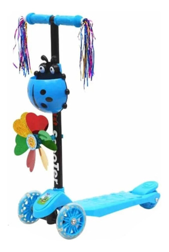 Scooter Patín Ajustable Plegable Con Luces Para Regalo Niños