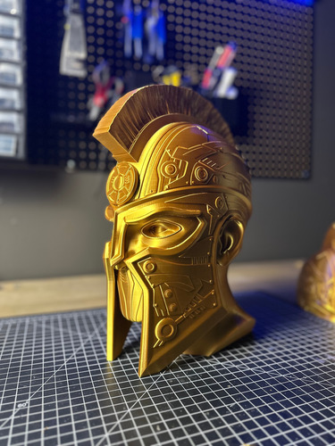 Cabeza Busto De Cyber Espartano Moderno Base Para Audifonos