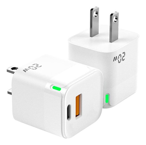 Bd&m - Cargador De Pared Usb-c, 20 W, Compacto De Tamao Pequ