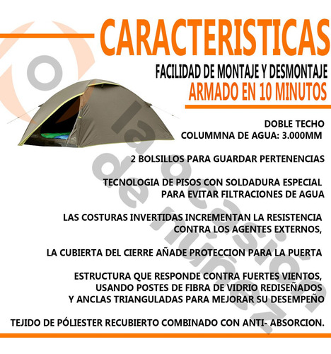 Imagen 3 de 7 de Carpa Darwin 2.0 Coleman 4 Personas Camping Iglu Trekking