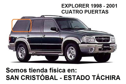Vidrio Quarter Derecho Explorer 4 Puertas 1998-2001 Usado
