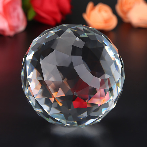 Bola De Cristal Con Prismas De Cristal De Corte Transparente