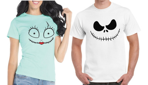 Playera Duo Para Pareja, Novios, Halloween Jack Y Sally