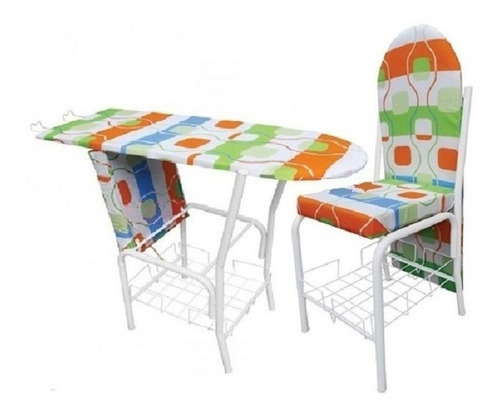 Imagen 2 de 4 de Mesa Planchar Planchado Silla Multiusos Hogar Aseo Metálica