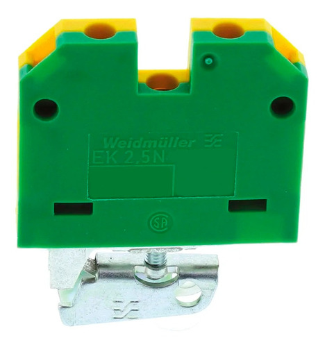 Conector Borne Ek2,5n Terra 2,5mm Poliamida Amarelo/verde