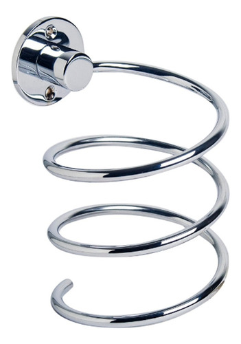 Imagen 1 de 6 de Porta Secador De Pelo Cromo Espiral Bronce
